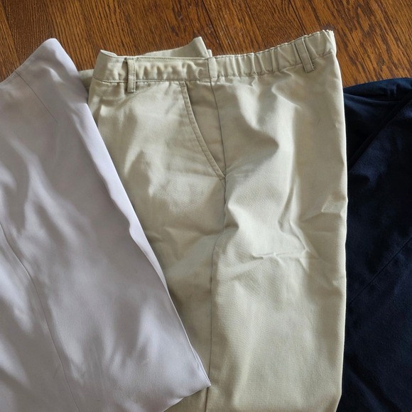 Talbots Soft Surroundings Lands End Petite Pants Lot Size 12P Navy White Khaki - Picture 8 of 10